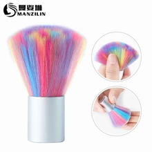 2019 offre spéciale pratique facile à utiliser couleur poils Nail Art poussière nettoyant brosse brosse Gel ongles poudre dissolvant nettoyage brosse outil(China)