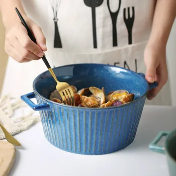 Ceramic personality household large single soup bowl double ear bowl fruit fishing salad bowl porridge bowl noodle bowl LB030610
Ceramic personality household large single soup bowl double ear bowl fruit fishing salad bowl porridge bowl noodle bowl LB030610