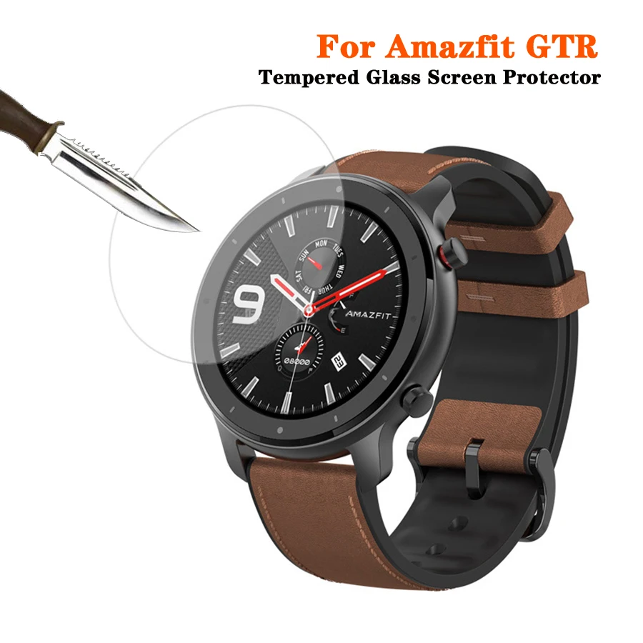 Закаленное стекло Защитная пленка для Amazfit GTR 42 мм/47 мм 9H 2.5D прозрачная защитная