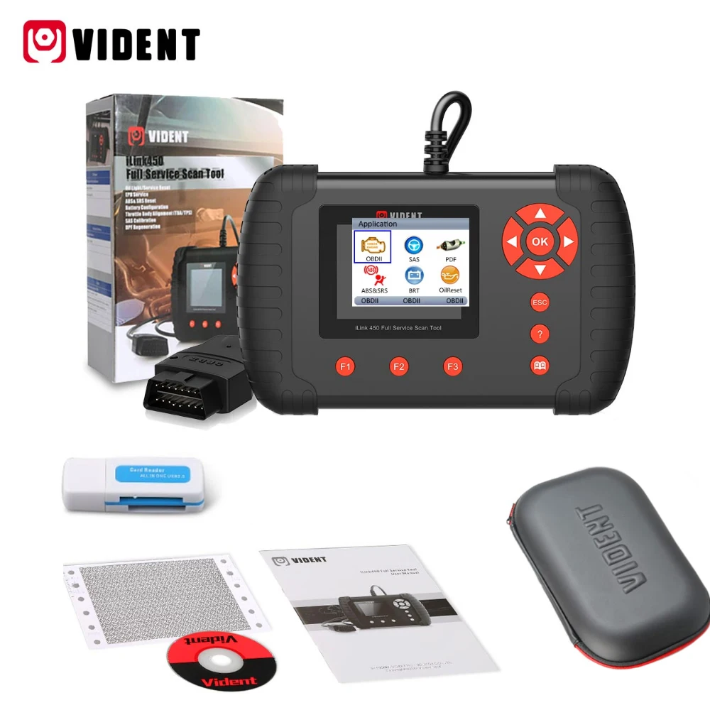 Vident iLink450 Full Service OBD2 Scan Tool Live Data EPB, Oil Service, ABS & SRS Reset, Battery Configuration etc
Vident iLink450 Full Service OBD2 Scan Tool Live Data EPB, Oil Service, ABS & SRS Reset, Battery Configuration etc