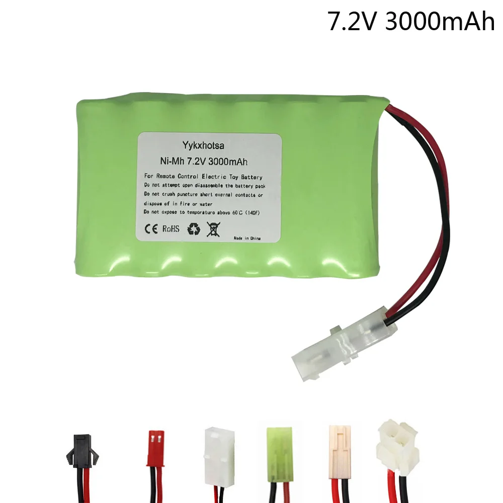 

7.2V 3000mah AA NI-MH battery for Remote control electric toy boat car Tanks Truck Robot upgrade 7.2V high capacity nimh battery