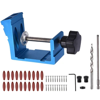 Pocket Hole Jig Kit Dowel Drill Joinery Screw Kit Carpenters Wood Woodwork Guides Joint Angle Tool Carpentry Locator 
Pocket Hole Jig Kit Dowel Drill Joinery Screw Kit Carpenters Wood Woodwork Guides Joint Angle Tool Carpentry Locator