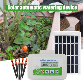 Solar Charging Automatic Watering Device Garden Pot Drip Irrigation Timer System Saving Watering Irrigation Tool Kits
Solar Charging Automatic Watering Device Garden Pot Drip Irrigation Timer System Saving Watering Irrigation Tool Kits