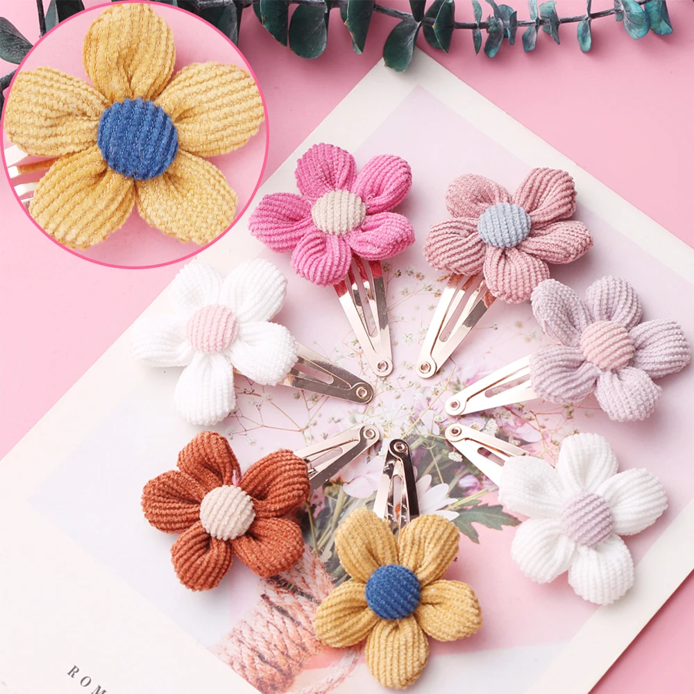 Candy Colors Korea Cute Hair Clips For Kids Corduroy Barrettes Five Petals Hairpins Baby Girls Claws Hair Accessories For Women
Candy Colors Korea Cute Hair Clips For Kids Corduroy Barrettes Five Petals Hairpins Baby Girls Claws Hair Accessories For Women