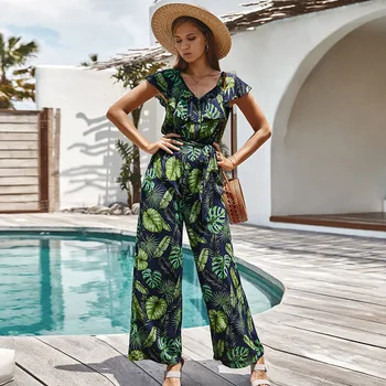 Floral Print Women Jumpsuit Boho Summer 2020 Vintage Short Sleeve V Neck Sexy Ruffles Romper Beach Loose Casual Hippie Overalls
Floral Print Women Jumpsuit Boho Summer 2020 Vintage Short Sleeve V Neck Sexy Ruffles Romper Beach Loose Casual Hippie Overalls