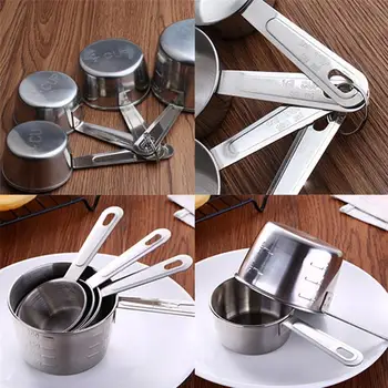 4PCS Stainless Steel Measuring Cup Professional Metal Measuring Cup for Baking Multiple Size Measuring Spoon Kitchen Tools
4PCS Stainless Steel Measuring Cup Professional Metal Measuring Cup for Baking Multiple Size Measuring Spoon Kitchen Tools
