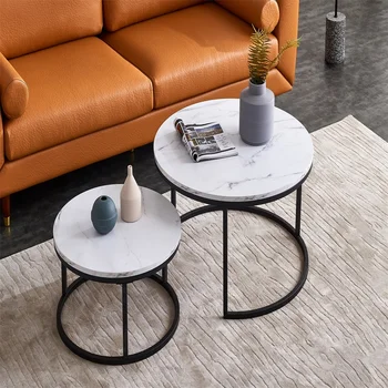 Coffee Table Sets White Marble Removable Round Sofa Table Open Base Metal Legs for Living Room Guestroom
Coffee Table Sets White Marble Removable Round Sofa Table Open Base Metal Legs for Living Room Guestroom