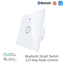 Smart Bluetooth Light Switch 2/3 Way Multi-Control Association Bluetooth Sig Mesh Tuya Smart Life APP Alexa Google 1/2/3 Gang
Smart Bluetooth Light Switch 2/3 Way Multi-Control Association Bluetooth Sig Mesh Tuya Smart Life APP Alexa Google 1/2/3 Gang