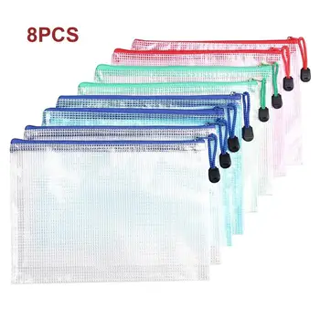 8pcs Waterproof Plastic Zipper Paper File Folder Book Pencil Pen Case Bag File document bag for office student supplies
8pcs Waterproof Plastic Zipper Paper File Folder Book Pencil Pen Case Bag File document bag for office student supplies