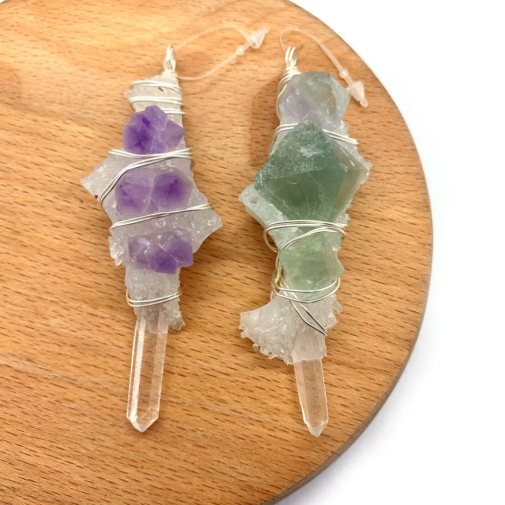1pcs 20x90-30x100mm Size Natural Crystal Stone Pendants Colorful 4Types Irregular Shape DIY for Making Necklace chakra necklace
1pcs 20x90-30x100mm Size Natural Crystal Stone Pendants Colorful 4Types Irregular Shape DIY for Making Necklace chakra necklace
