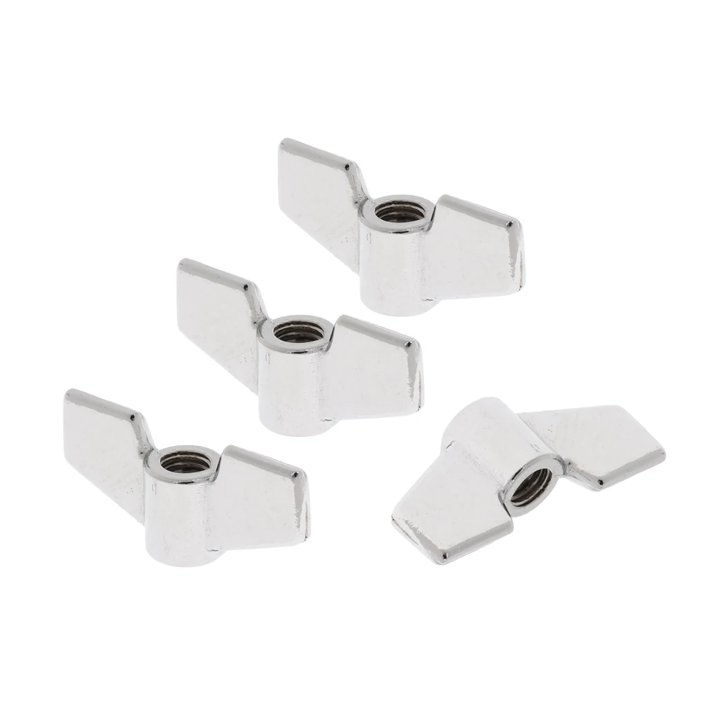 4x Quick Release Cymbal Stand Wingnuts Silver Percussion Instrument Parts 4x Quick Release Cymbal Stand Wingnuts Silver Percussion Instrument Parts