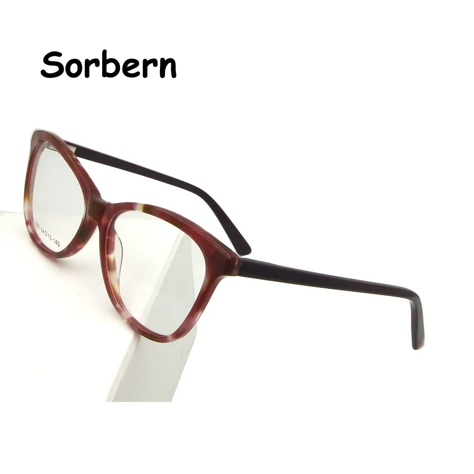 

Acetate Ladies Glasses Frame Women Cat Eye Frame Green Red Luxury Womens Eyeglasses Frame Optical Frames Female Spring Hinge