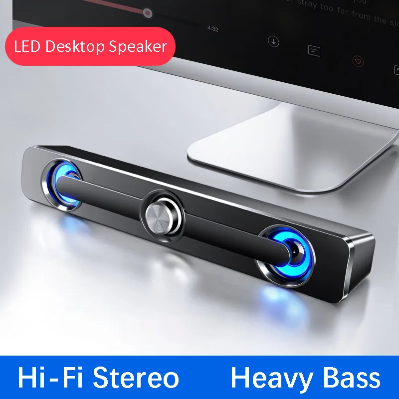 USB Wired Powerful Computer Speaker Bar Stereo Subwoofer Bass speaker Surround Sound Box for PC Laptop phone Tablet MP3 MP4
USB Wired Powerful Computer Speaker Bar Stereo Subwoofer Bass speaker Surround Sound Box for PC Laptop phone Tablet MP3 MP4
