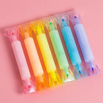 6PCS/Set Double head Highlighters Candy Color Pen Marker Brush Pens Pastel Markers Drawing Painting Stationary for School Office
6PCS/Set Double head Highlighters Candy Color Pen Marker Brush Pens Pastel Markers Drawing Painting Stationary for School Office