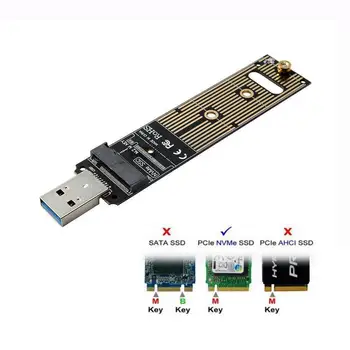 USB 3.0 to NVME M-key M.2 NGFF SSD External PCBA Conveter with Case Adapter Disk F6Y2
USB 3.0 to NVME M-key M.2 NGFF SSD External PCBA Conveter with Case Adapter Disk F6Y2
