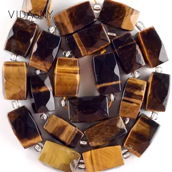Natural Cuboid Shape Faceted Yellow Tiger Eye Beads For Jewelry Making 11x15mm 21pcs Spacer Loose Stone Beads DIY Bracelets 15"
Natural Cuboid Shape Faceted Yellow Tiger Eye Beads For Jewelry Making 11x15mm 21pcs Spacer Loose Stone Beads DIY Bracelets 15"