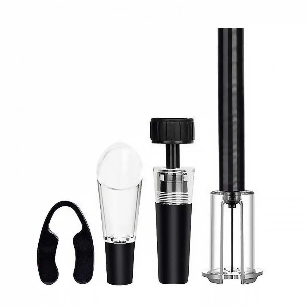 4Pcs/Set Wine Pourer Foil Cutter Stopper Plug Air Pressure Pump Bottle Opener
4Pcs/Set Wine Pourer Foil Cutter Stopper Plug Air Pressure Pump Bottle Opener