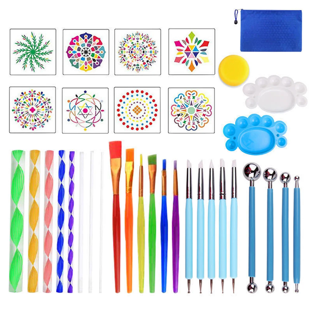 35pcs Mandala Dotting Tools Set Painting Stencils DIY Stone Embossing Starter Drawing Stylus Art Kit Craft Decoration Handwork
35pcs Mandala Dotting Tools Set Painting Stencils DIY Stone Embossing Starter Drawing Stylus Art Kit Craft Decoration Handwork