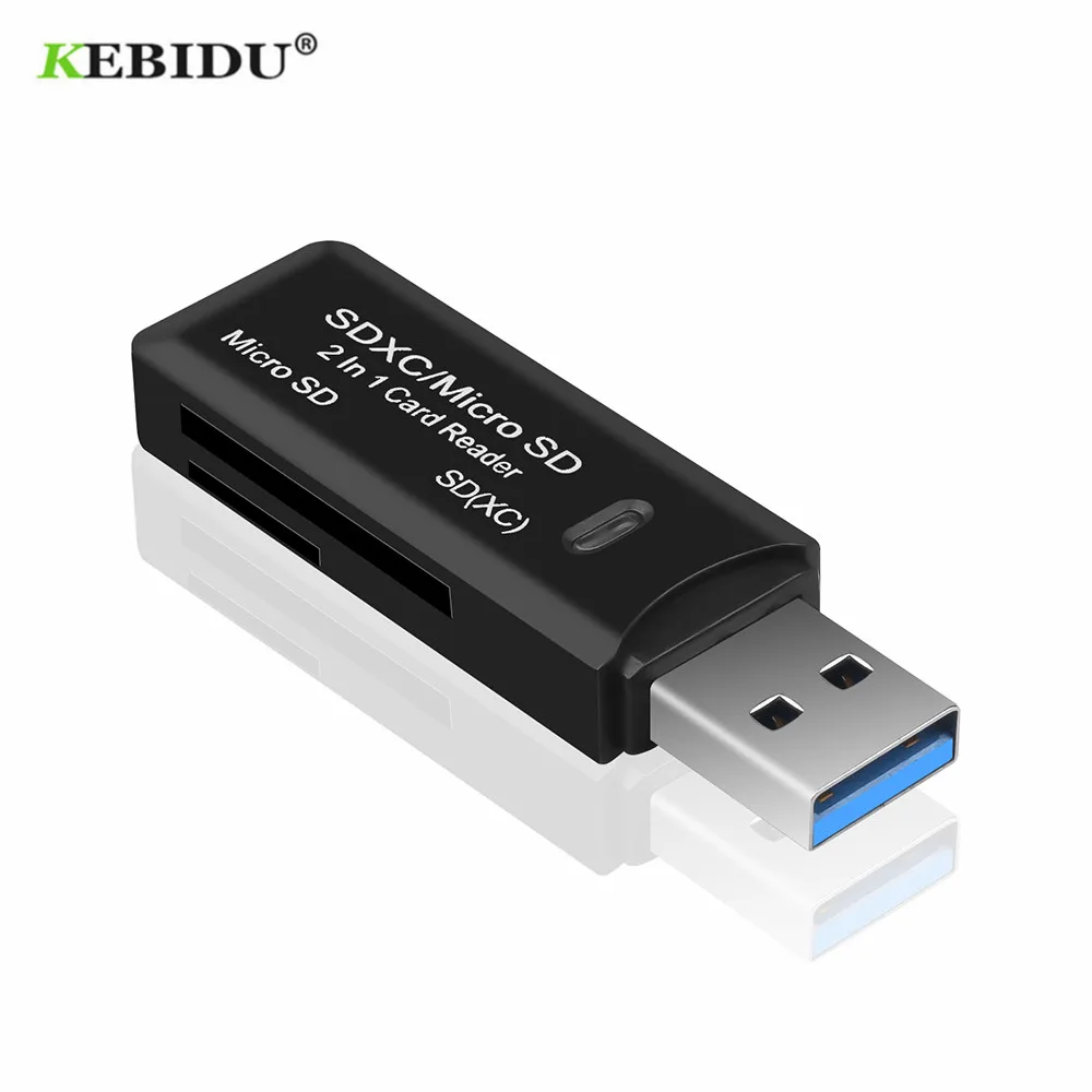 

KEBIDU USB 3.0 SD/Micro SD TF OTG Smart Memory Card Reader Adapter for Laptop USB 3.0 multi Smart Cardreader SD Card Reader
