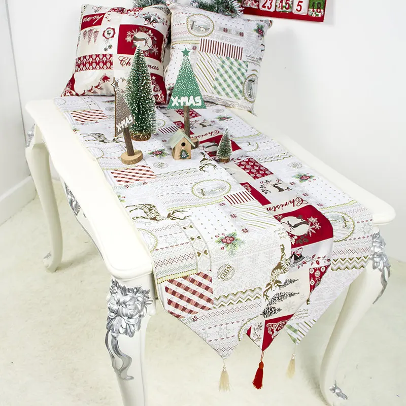 Snowman Elk Embroidered Tablecloth Christmas Table Runner Desktop Cover with Tassel
Snowman Elk Embroidered Tablecloth Christmas Table Runner Desktop Cover with Tassel