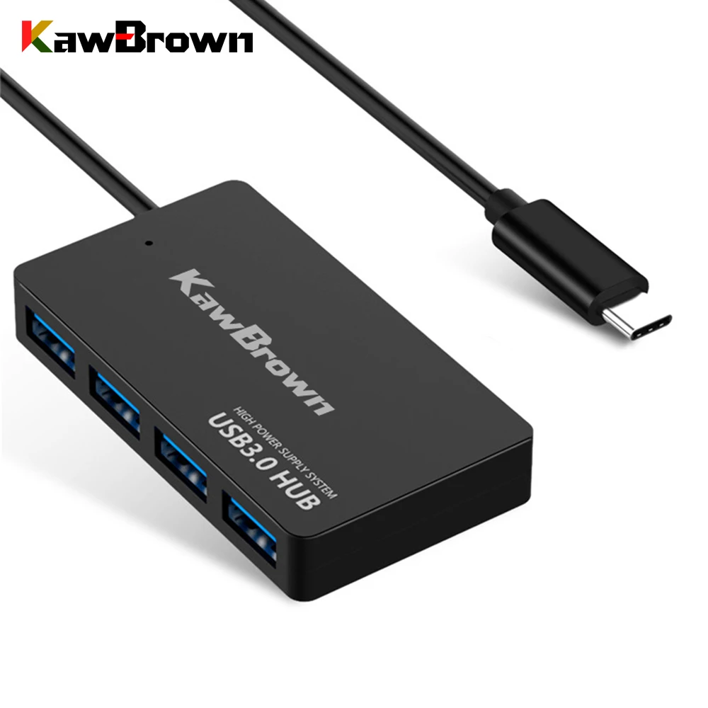 KawBrown 4 Ports USB Type C Hub Fast Speed USB 3.0 Splitter USB C to 4 USB 3.0 Converter Adapter Cable for Laptop Tablet
KawBrown 4 Ports USB Type C Hub Fast Speed USB 3.0 Splitter USB C to 4 USB 3.0 Converter Adapter Cable for Laptop Tablet