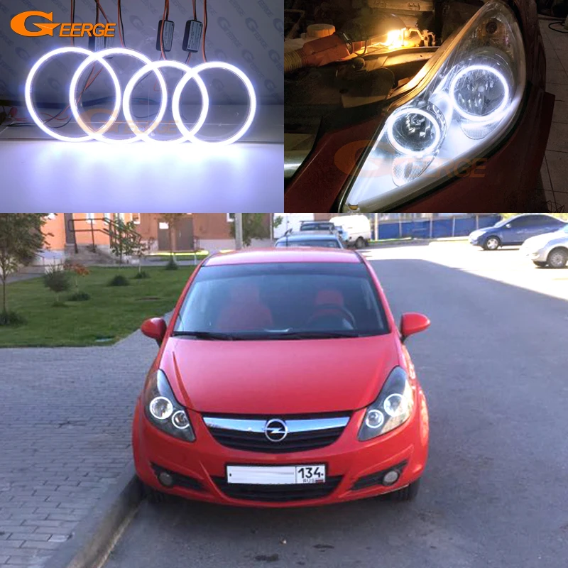 For Opel Vauxhall Corsa D 2006 2007 2008 2009 2010 2011 pre Facelift Excellent Ultra bright COB led angel eyes kit halo rings
For Opel Vauxhall Corsa D 2006 2007 2008 2009 2010 2011 pre Facelift Excellent Ultra bright COB led angel eyes kit halo rings
