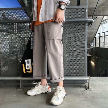 2020 Spring And Autumn New Youth Popular Loose Solid Color Large Pocket Thin Overalls Fashion Wild Casual Pants Gray / Black
2020 Spring And Autumn New Youth Popular Loose Solid Color Large Pocket Thin Overalls Fashion Wild Casual Pants Gray / Black