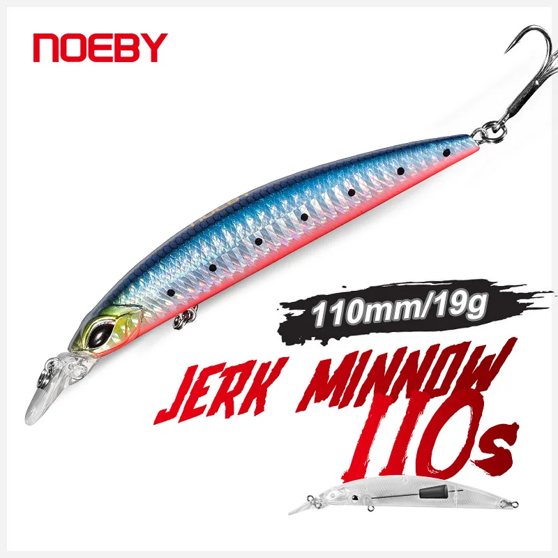 Noeby Minnow Fishing Lure 110mm 19g Long Casting Sinking Wobblers Artificial Hard Bait for Shore Saltwater Fishing Tackle Lures
Noeby Minnow Fishing Lure 110mm 19g Long Casting Sinking Wobblers Artificial Hard Bait for Shore Saltwater Fishing Tackle Lures