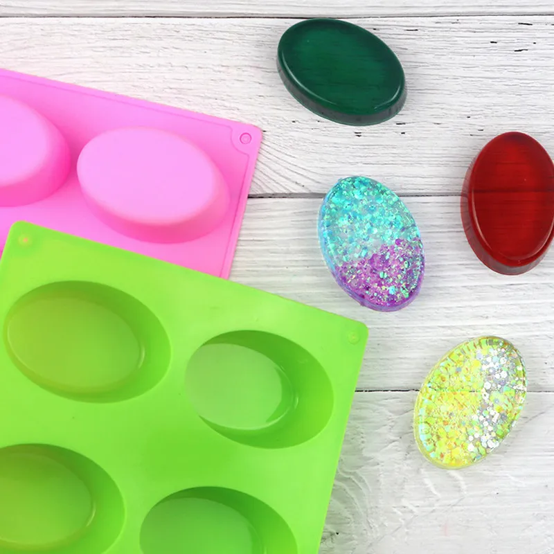 6 Cavity 3D Oval Silicone Soap Mold Handmade Craft DIY Making Soaps Tools Form Food Grade Silicone Loaf Tray Mould
6 Cavity 3D Oval Silicone Soap Mold Handmade Craft DIY Making Soaps Tools Form Food Grade Silicone Loaf Tray Mould