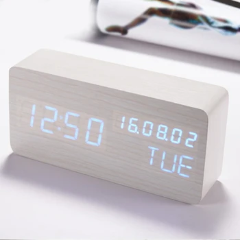 Voice Control Electronic Unique Silent Desk Table Clock Wooden Watch Multifunction Cube Decor UV Alarm Clock
Voice Control Electronic Unique Silent Desk Table Clock Wooden Watch Multifunction Cube Decor UV Alarm Clock