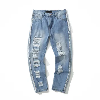 MORUANCLE Hi Street Destroyed Jeans Pants With Holes For Man Streetwear Ripped Denim Trousers Hip Hop Distressed Jeans
MORUANCLE Hi Street Destroyed Jeans Pants With Holes For Man Streetwear Ripped Denim Trousers Hip Hop Distressed Jeans