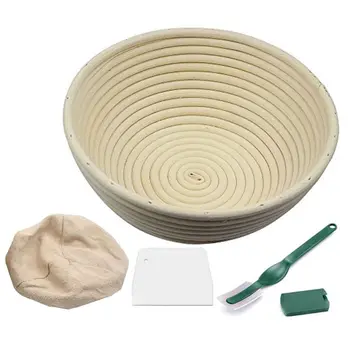 1Set 9 Inch Bread Banneton Proofing Basket Baking Bowl Dough With Removable Liner Lame and Scraper for Bakers Proving Baskets
1Set 9 Inch Bread Banneton Proofing Basket Baking Bowl Dough With Removable Liner Lame and Scraper for Bakers Proving Baskets