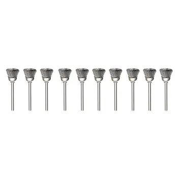 10PCS Stainless Steel Wire Brush 2.35mm Mandrel Cleaning Brushes Grinder Rotary Tool Drill Accessories Removal Polishing Burr
10PCS Stainless Steel Wire Brush 2.35mm Mandrel Cleaning Brushes Grinder Rotary Tool Drill Accessories Removal Polishing Burr