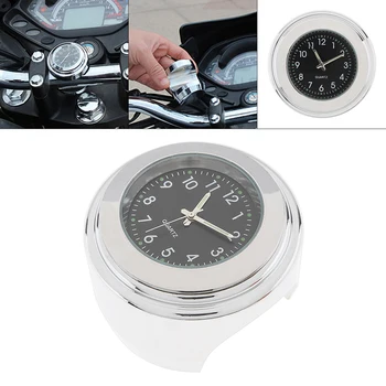 7/8" Motorcycle Handlebar Mount Quartz Clock Handlebar Schedule Universal Chrome Aluminum Car Clock Handlebar Table Luminous 
7/8" Motorcycle Handlebar Mount Quartz Clock Handlebar Schedule Universal Chrome Aluminum Car Clock Handlebar Table Luminous
