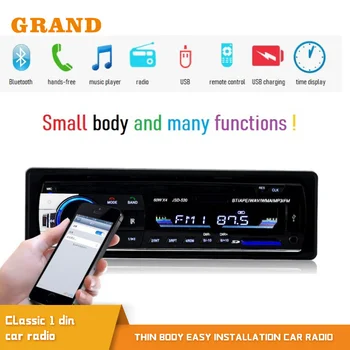 Bluetooth Autoradio Car Stereo Radio FM Aux Input Receiver SD USB JSD-520 12V In-Dash 1 Din Car MP3 Multimedia Player Auto Radio
Bluetooth Autoradio Car Stereo Radio FM Aux Input Receiver SD USB JSD-520 12V In-Dash 1 Din Car MP3 Multimedia Player Auto Radio