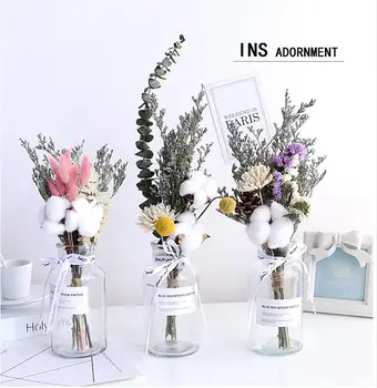 MODERN GLASS VASE+ARTIFICIAL FLOWER FIGURINES DECOR HOME FURNISHING DECORATION CRAFTS LIVINGROOM DRIED FLOWER POT ORNAMENTS ART
MODERN GLASS VASE+ARTIFICIAL FLOWER FIGURINES DECOR HOME FURNISHING DECORATION CRAFTS LIVINGROOM DRIED FLOWER POT ORNAMENTS ART