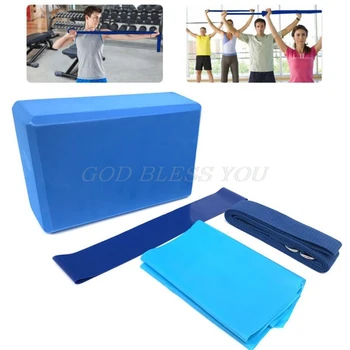 4 Pcs Yoga Equipment Set with Yoga Ball Blocks Stretching Strap Resistance Loop 
4 Pcs Yoga Equipment Set with Yoga Ball Blocks Stretching Strap Resistance Loop