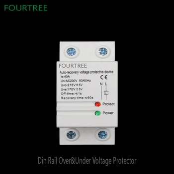 AC220V 2P Din Rail Self Recovery Automatic Reconnect Over & Under Voltage Lightening Protection Protector Relay Circuit Breaker
AC220V 2P Din Rail Self Recovery Automatic Reconnect Over & Under Voltage Lightening Protection Protector Relay Circuit Breaker