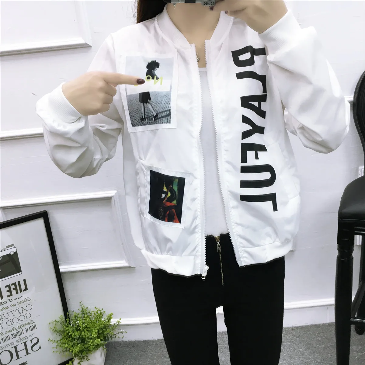 Slimming Spring And Autumn New Style GIRL'S Korean-style College Style Long-sleeved Coat High School Students Casual Baseball Un
Slimming Spring And Autumn New Style GIRL'S Korean-style College Style Long-sleeved Coat High School Students Casual Baseball Un