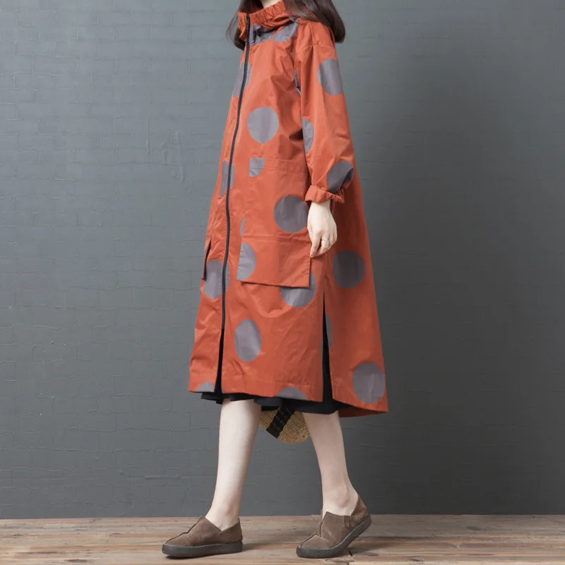 2019 Autumn Clothing New Style Korean-style Loose And Plus-sized WOMEN'S Dress Dotted Casual Hooded Mid-length Trench Coat
2019 Autumn Clothing New Style Korean-style Loose And Plus-sized WOMEN'S Dress Dotted Casual Hooded Mid-length Trench Coat
