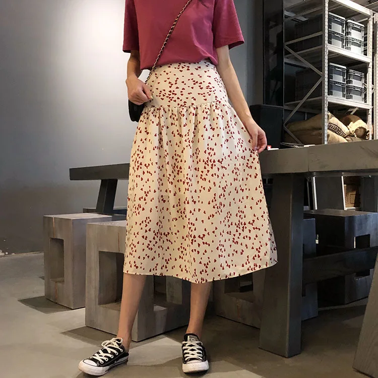 Photo Shoot New Style Semi-Elastic Waist Mid-length Heart Chiffon Skirt zhou zhe qun
Photo Shoot New Style Semi-Elastic Waist Mid-length Heart Chiffon Skirt zhou zhe qun