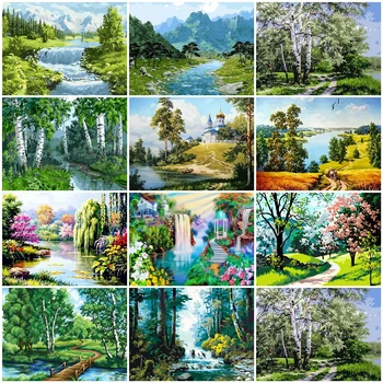AZQSD Oil Painting By Numbers Scenery DIY Pictures By Numbers Tree Landscape Summer Kits Drawing Canvas HandPainted Home Decor
AZQSD Oil Painting By Numbers Scenery DIY Pictures By Numbers Tree Landscape Summer Kits Drawing Canvas HandPainted Home Decor
