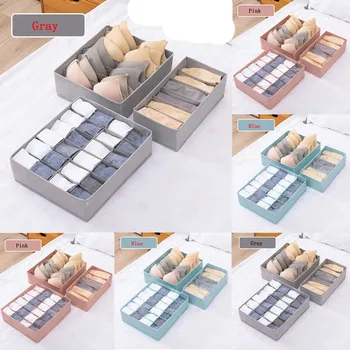 

3PCS Foldable Closet Drawer Charcoal Bamboo Organizer Divider Storage Box Underwear Bra Sock Panties Organiser Drawer Dividers