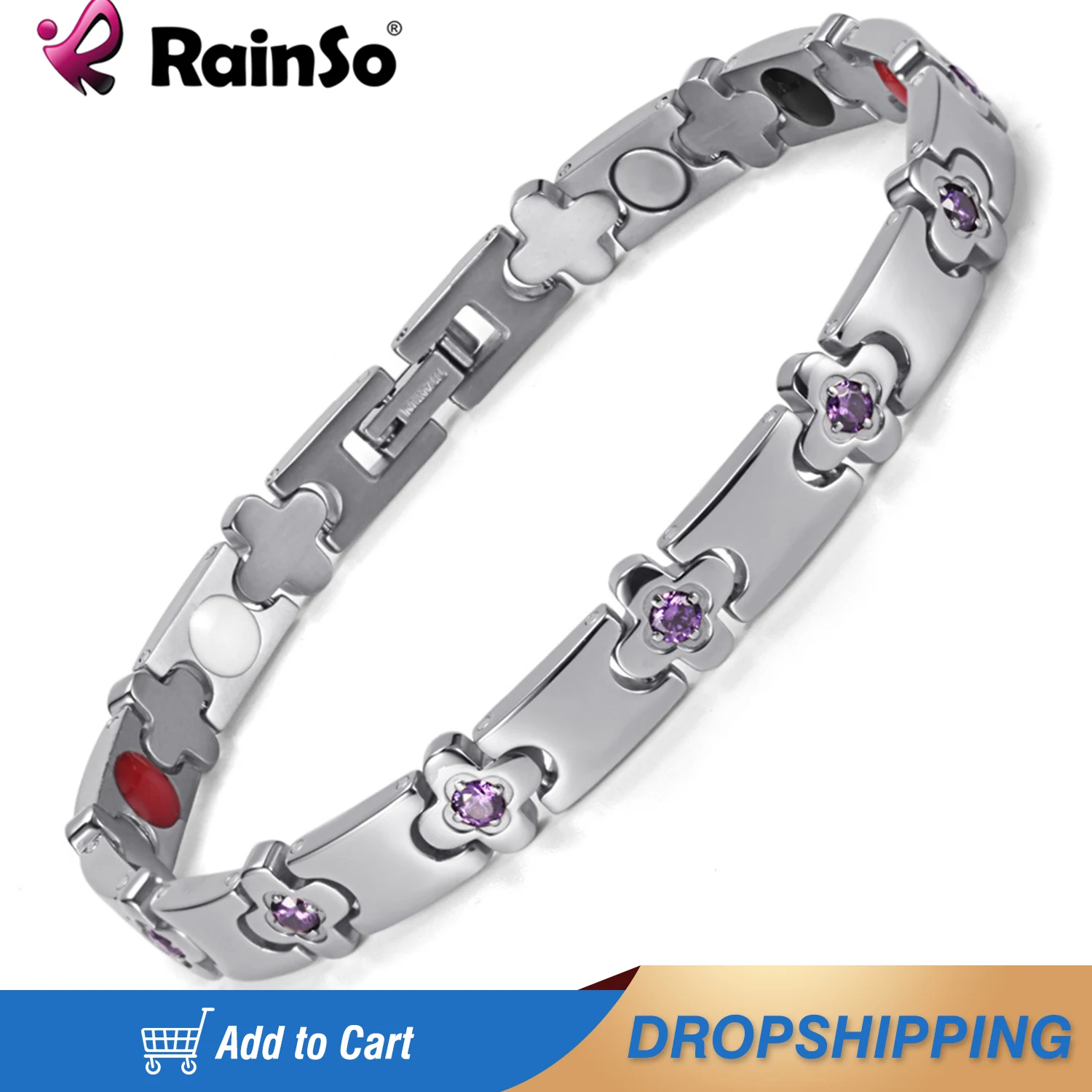 Rainso Luxury Health Bracelets & Bangles Jewelry For Women Therapy Energy Bracelet With Crystal Hand Chain Fashion Wristbands
Rainso Luxury Health Bracelets & Bangles Jewelry For Women Therapy Energy Bracelet With Crystal Hand Chain Fashion Wristbands