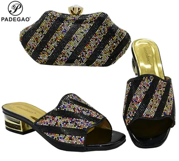 New Arrival Elegant African Matching Sandals and Purse Set for Wedding Woman Italian Shoes and Bag Set Decorated with RhinestonE
New Arrival Elegant African Matching Sandals and Purse Set for Wedding Woman Italian Shoes and Bag Set Decorated with RhinestonE