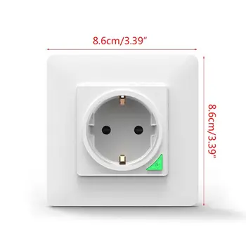 Smart WiFi Wall Socket Intelligent Remote Control EU 16A Wall Outlet Power Plug 
Smart WiFi Wall Socket Intelligent Remote Control EU 16A Wall Outlet Power Plug