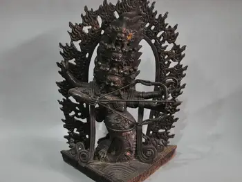 zm 13" China Tibet Rahula Protector Buddha Bronze Statue 
zm 13" China Tibet Rahula Protector Buddha Bronze Statue