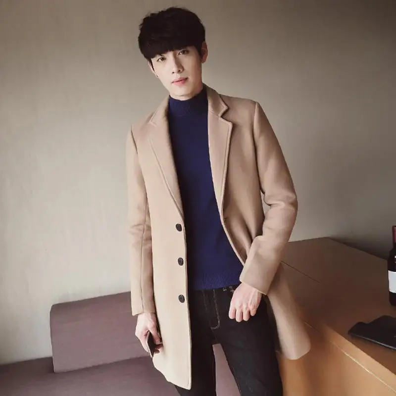 British Pure Turn Down Collar Overcoat Men Cardigan Button Woolen Coat Boys Leisure Solid Color Winter Overcoat
British Pure Turn Down Collar Overcoat Men Cardigan Button Woolen Coat Boys Leisure Solid Color Winter Overcoat