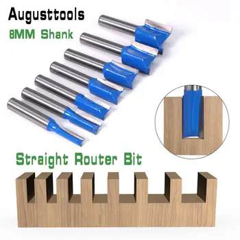 Augusttools 8MM Shank 2 flute straight bit Woodworking Tools Router Bits for Wood Tungsten Carbide endmill milling cutter set
Augusttools 8MM Shank 2 flute straight bit Woodworking Tools Router Bits for Wood Tungsten Carbide endmill milling cutter set