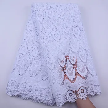 2020 Pure White African Cord Guipure Lace fabric Lace High Quality Water Soluble Guipure Lace fabric for Wedding Dress Party Sew
2020 Pure White African Cord Guipure Lace fabric Lace High Quality Water Soluble Guipure Lace fabric for Wedding Dress Party Sew